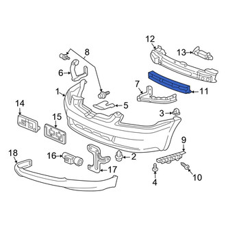 Honda OE - Front Bumper Impact Absorber