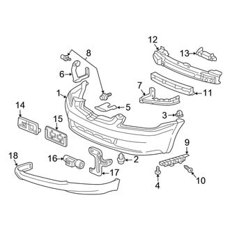 Honda OE - Front Bumper - Bumper & Components (Sedan)