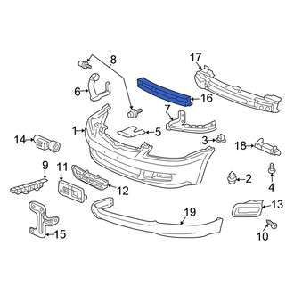 Honda OE - Front Bumper Impact Absorber
