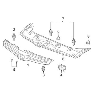 Honda OE - Grille & Components (Base / DX / ES / EX / LX / SE Sedan)