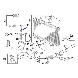 Honda OE - Engine Coolant Reservoir Hose