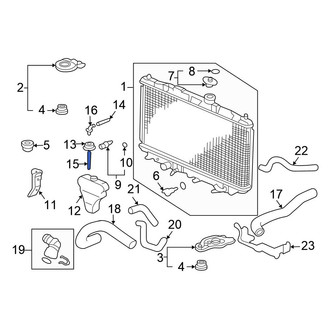 Honda OE - Engine Coolant Reservoir Hose