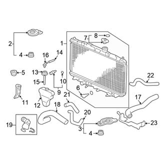 Honda OE - Cooling - Radiator & Components (Sedan 2.4L)