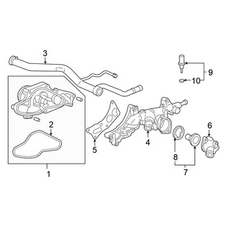 Honda OE - Cooling - Water Pump (Sedan 3.0L)
