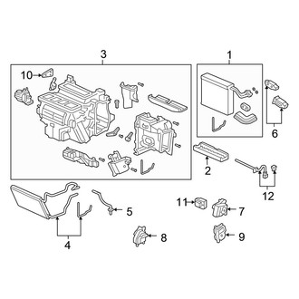 Honda OE - Air Conditioner & Heater - Evaporator Components (Sedan)