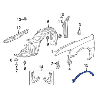 Honda OE - Front Right Fender Molding
