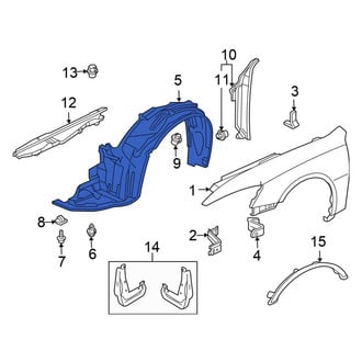 Honda OE - Front Right Fender Splash Shield