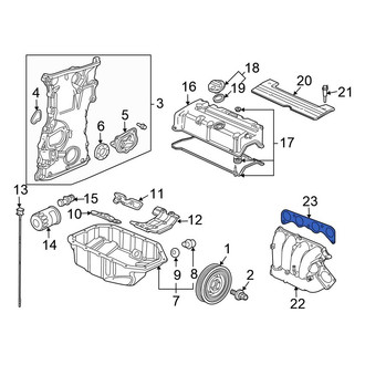 Honda OE - Lower Engine Intake Manifold Gasket