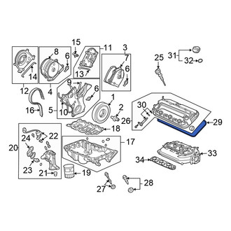Honda OE - Left Engine Valve Cover Gasket Set