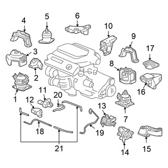 Honda OE - Engine / Transaxle - Engine & Transmission Mounting (Sedan 3.0L Standard Tr)