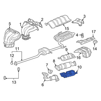 Honda OE - Lower Catalytic Converter Heat Shield