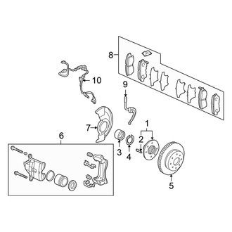 Honda OE - Front Suspension - Brake Components (DX)