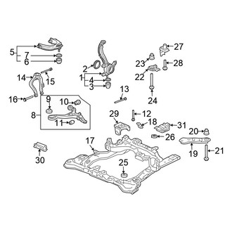 Honda OE - Front Suspension - Suspension Components (Sedan)