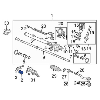 Honda OE - Right Rack and Pinion Mount Bushing