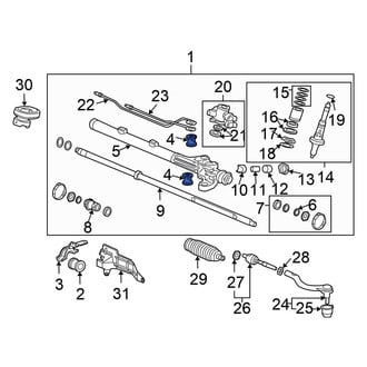 Honda OE - Left Rack and Pinion Mount Bushing