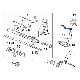 Honda OE - Left Outer Steering Tie Rod End