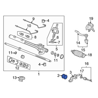 Honda OE - Right Rack and Pinion Mount Bushing