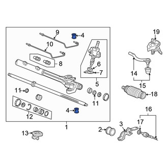 Honda OE - Left Rack and Pinion Mount Bushing
