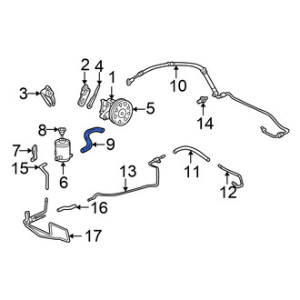 Honda OE - Power Steering Reservoir Hose