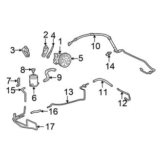 Honda OE - Steering Gear & Linkage - Pump & Hoses (Sedan 3.0L)
