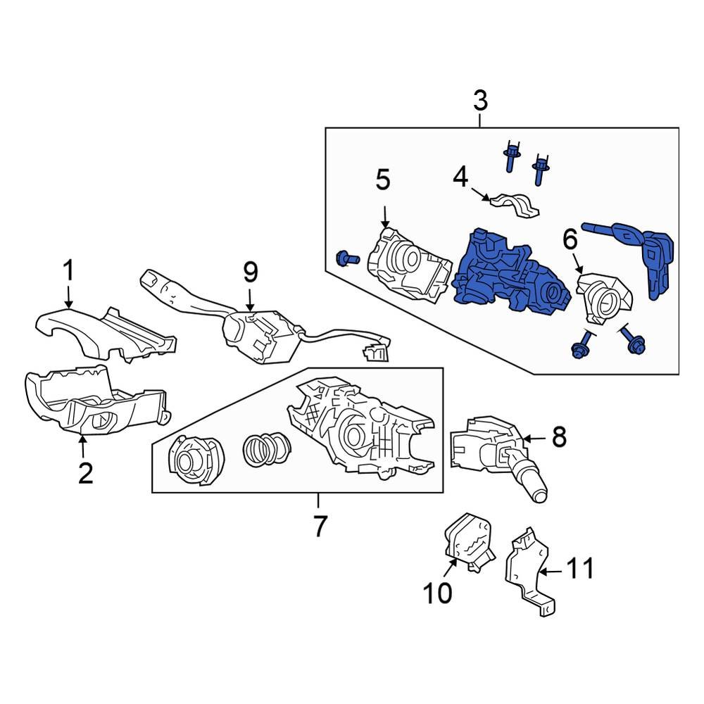 Honda OE 06351SDAA30 Steering Column Lock