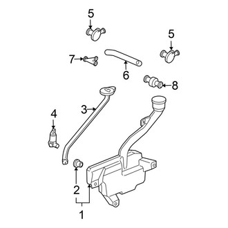 Honda OE - Windshield - Wiper & Washer Components (Washer Components), (Sedan)