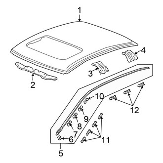 Honda OE - Roof - Exterior Trim (Sedan)