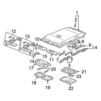 Honda OE - Roof - Interior Trim (W/O Sunroof), (Sedan)