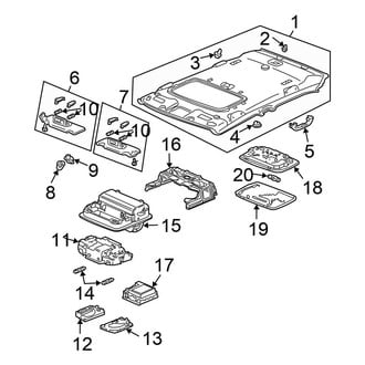 Honda OE - Roof - Interior Trim (With Sunroof), (Base / DX / ES / EX / LX / SE Sedan)