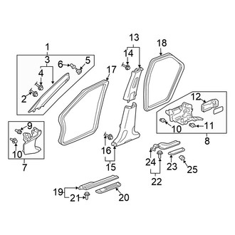 Honda OE - Pillars, Rocker & Floor - Interior Trim (Sedan)