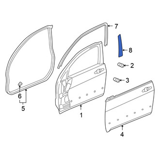 Honda OE - Front Left Center Door Seal