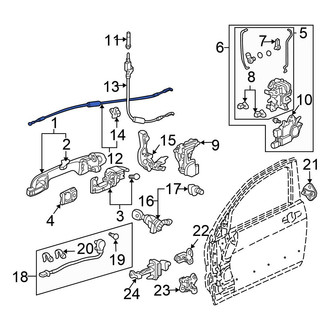 Honda OE - Front Left Door Latch Cable