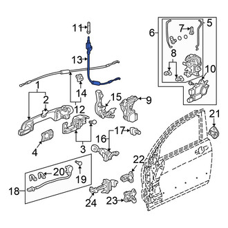 Honda OE - Front Left Door Latch Cable