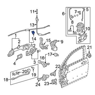 Honda OE - Front Door Handle Rod Guide