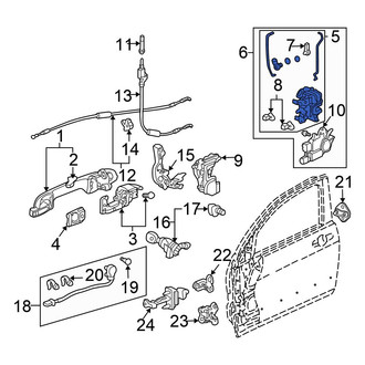 Honda OE - Front Left Door Latch Assembly