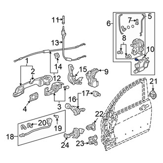 Honda OE - Front Left Door Latch Assembly