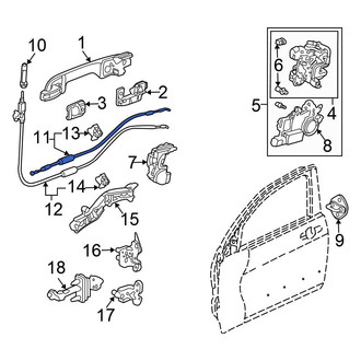 Honda OE - Front Left Door Latch Cable
