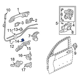 Honda OE - Front Door Handle Rod Guide