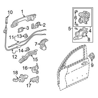 Honda OE - Rear Door - Lock & Hardware (Sedan)