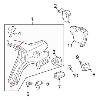 Honda OE - Quarter Panel & Components (Sedan)