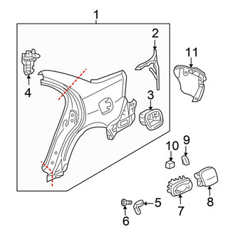 Honda OE - Quarter Panel & Components (FULL HYBRID EV-GAS (FHEV))
