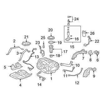 Honda OE - Fuel System Components (California), (Sedan 2.4L / 3.0L)