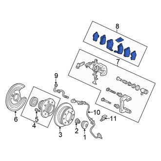 Honda OE - Rear Disc Brake Pad Set