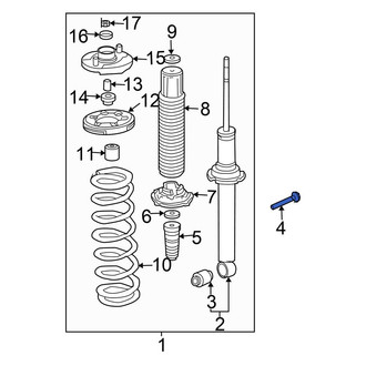 Honda OE - Rear Lower Suspension Strut Mount Bolt