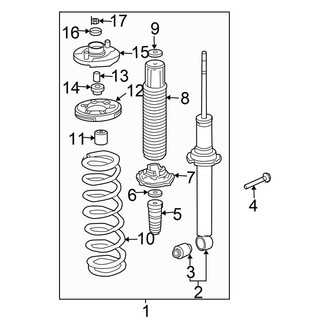 Honda OE - Rear Suspension - Struts & Components (Sedan)