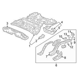 Honda OE - Rear Body & Floor - Floor & Rails (Sedan)