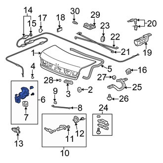 Honda OE - Rear Deck Lid Latch