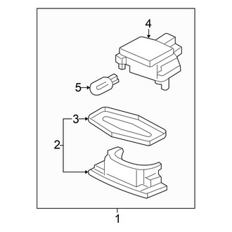 Honda OE - Rear License Plate Light Assembly