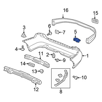Honda OE - Rear Right Bumper Cover Bracket