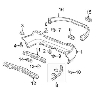 Honda OE - Rear Bumper - Bumper & Components (Sedan)